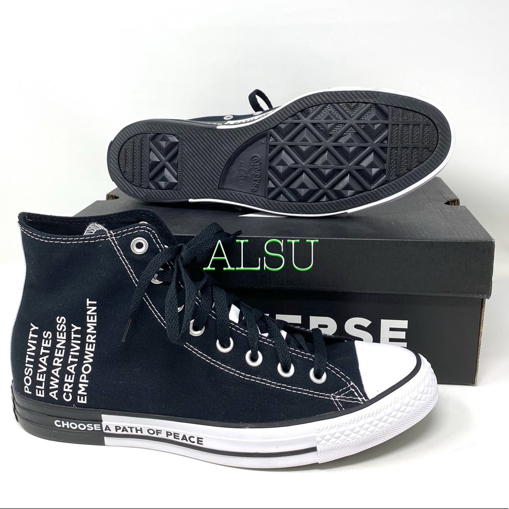 Converse Ctas High Top Canvas Black Men’s Sneakers - Picture 2 of 10